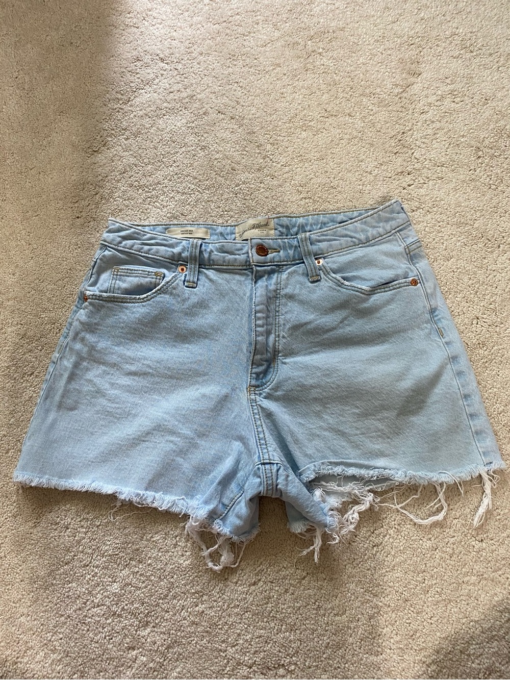 Universal Thread Light Blue Frayed Hem Denim Shorts